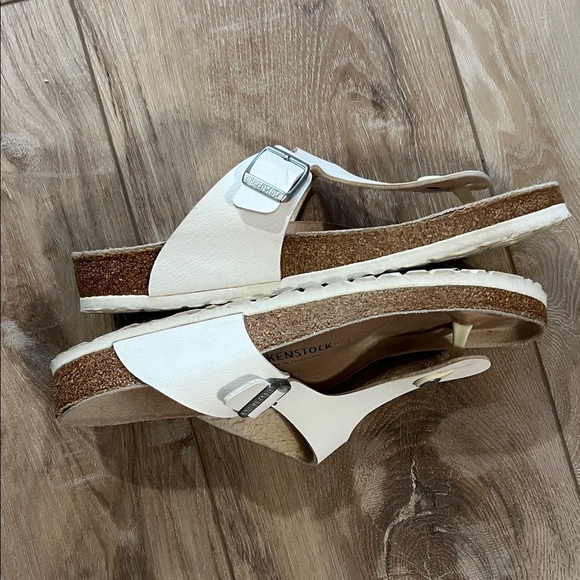 Birkenstock Women's White Gizeh Leather Sandals EU size 42 - Picture 3 of 11